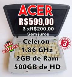 Título do anúncio: Notebook Acer Aspire 5710 + 2GB  com garantia e em 3 X no cartão!!