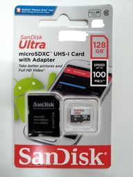 Título do anúncio: Cartão de Memória 128 GB Sandisk Ultra + adaptador classe 10