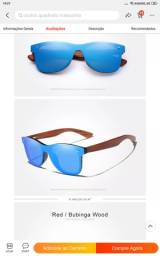Título do anúncio: Óculos de Sol Kingseven Unissex Polarizado UV400 Madeira Natural Artesanal<br><br>