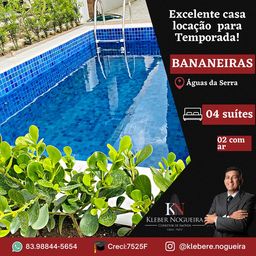 Título do anúncio: Aluga-se excelente casa no Condomínio Aguas da Serra em Bananeiras