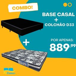 Título do anúncio: BASE CASAL+ COLCHÃO CASAL D33 