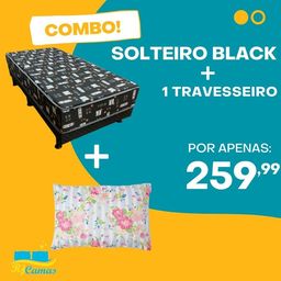 Título do anúncio: CAMA SOLTEIRO BLACK+ TRAVESSEIRO 