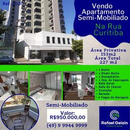 Título do anúncio: Vendo Excelente Apartamento Semi-Mobiliado na Rua Curitiba - Chapecó, SC