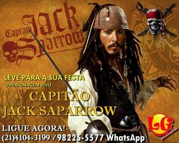 Título do anúncio: Jack Sparrow Personagem vivo 