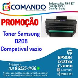 Título do anúncio: Toner  Compatível Vazio Samsung D208