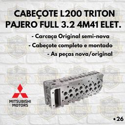 Título do anúncio: Cabeçote L200 Triton Pajero Full 3.2 4M41 Eletrônico c/ Válvula