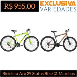 Título do anúncio: Bicicleta Aro 29 Flexus 21 Marchas Status Bikes