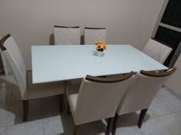 Título do anúncio: Mesa de jantar com 6 cadeiras - menos de 1 ano de uso