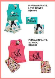 Título do anúncio: Pijamas para menina e feminina. Importadas.