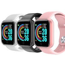 Título do anúncio: Smartwatch Y68/D20 Relógio Inteligente Android/iOS Preto/branco/rosa Anápolis