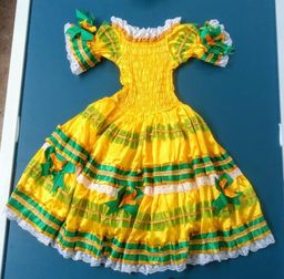 vestido infantil rainha do milho