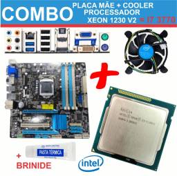 Título do anúncio: Placa Mae Q * Gigabyte + Processador XEON 1230 = I7 3770 + Cooler Intel Original