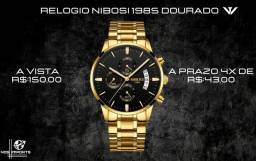 Título do anúncio: Relógio Nibosi Dourado 