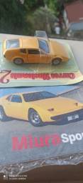 Título do anúncio: Miniatura Carro Miura Sport 1990 amarelo com fascículo lacrado