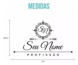 Adesivo De Parede Decorativo Studio PERSONALIZADO COM SEU NOME Salão De  Beleza Boutique Ateliê