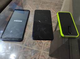 Título do anúncio: Três Celulares - 2 Samsung e 1 iPhone