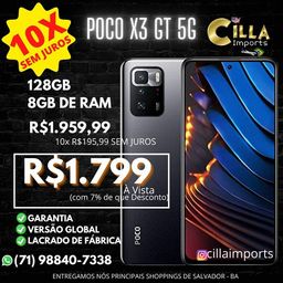 Título do anúncio: POCO X3 GT 128GB/8GB RAM UMA MÁQUINA 