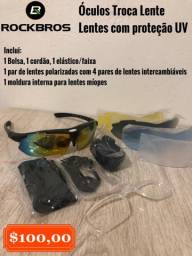 Título do anúncio: Óculos esportivo Troca lente - Modelo RockBros