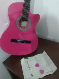 Título do anúncio: Violão Acústico Clássico 6 Cordas Auburn Music Aubvo616B Pink