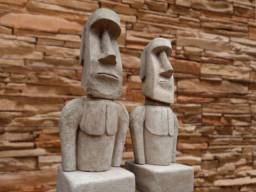 Título do anúncio: 2 Estátuas Moai Escultura Rapanui Tamanho Grande