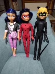 Título do anúncio: 3 Bonecos Miraculous Ladybug, Cat Noir e Marinette (com 53 cm cada)