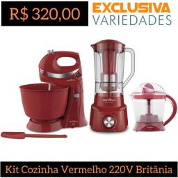 Título do anúncio: Kit Cozinha Rosa 220V Sweet Britânia