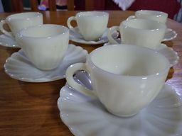 Título do anúncio: Conjunto de xícaras de cafézinho de porcelana Colorex