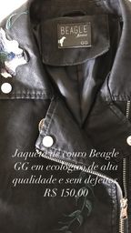 jaqueta de couro beagle