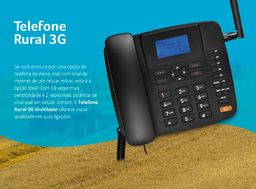 Título do anúncio: Celular Rural Fixo Multilaser Quadriband 3G Preto - RE504OUT
