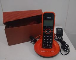 Título do anúncio: Telefone sem Fio Elgin tsf 7600 com Identificador Bivolt - Laranja