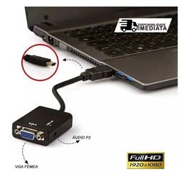 Título do anúncio: Cabo Adaptador de HDMI Para VGA Serve Computador PC 
