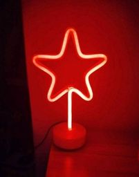 Título do anúncio: Luminária Decorativa Estrela Led Neon USB Abajur de Mesa para Decoração