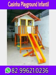 Título do anúncio: Casinha Playground Infantil de Madeira 