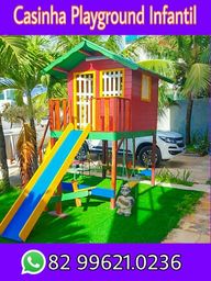 Título do anúncio: Garanhuns - Casinha Playground Infantil de Madeira 