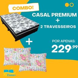 Título do anúncio: Cama Casal Premium + 2 Travesseiros - Super Oferta