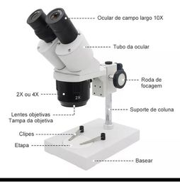 Título do anúncio: Microscópio Binocular 20x - 40x Novo, Nunca Usado 