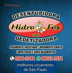 Título do anúncio: Desentupidora Hidro Fox ! 24 Horas!!! aqui visitamos Grátis