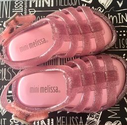 mini melissa flox rosa glitter