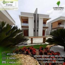 Título do anúncio: Casas em Caucaia no Tabapua Brasília,2 suítes + lavabo,70m²,LAZER COMPLETO,Varanda,Ótima l