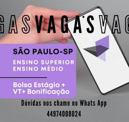 Título do anúncio: Vaga de Estágio para ensino médio e superior em São Paulo-SP