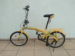 Título do anúncio: Bicicleta Dobrável Amarela Excelente Estado 