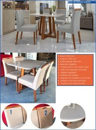 Título do anúncio: mesa 4 cadeiras em madeira zap  *
