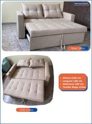 Título do anúncio: sofá cama com almofadas novo entrego 