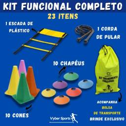 Título do anúncio: Kit funcional completo - Cones + chapéu + Escada + corda de pular + Bolsa