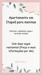 Título do anúncio: Aluguel de quarto em apartamento para meninas