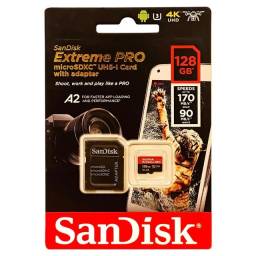 Título do anúncio: Sandisk Extreme PRO Cartão de Memória SDXC 4K Classe 10 A2 170mb/s - 128GB