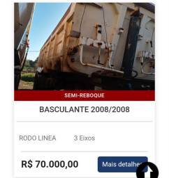 Título do anúncio: CARRETA BASCULANTE RODOLINEA<br>2008/2008<br>