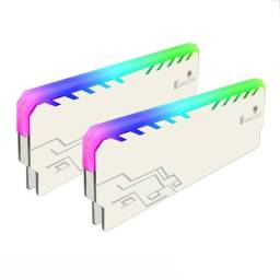 Título do anúncio: 2 Dissipadores de alumínio para Memória RAM Branco RGB. (3 pinos o RGB) Jonsbo