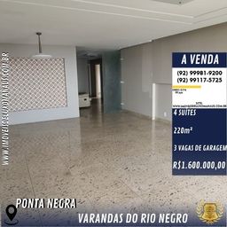 Título do anúncio: Edifício Varandas do Rio Negro, P. negra, 220m2 , 4 suítes, fino acabamento, arm e Ar