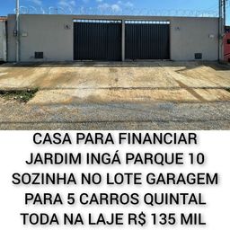 Título do anúncio: CASA PARA FINANCIAR JARDIM INGÁ PARQUE 10 SOZINHA NO LOTE 